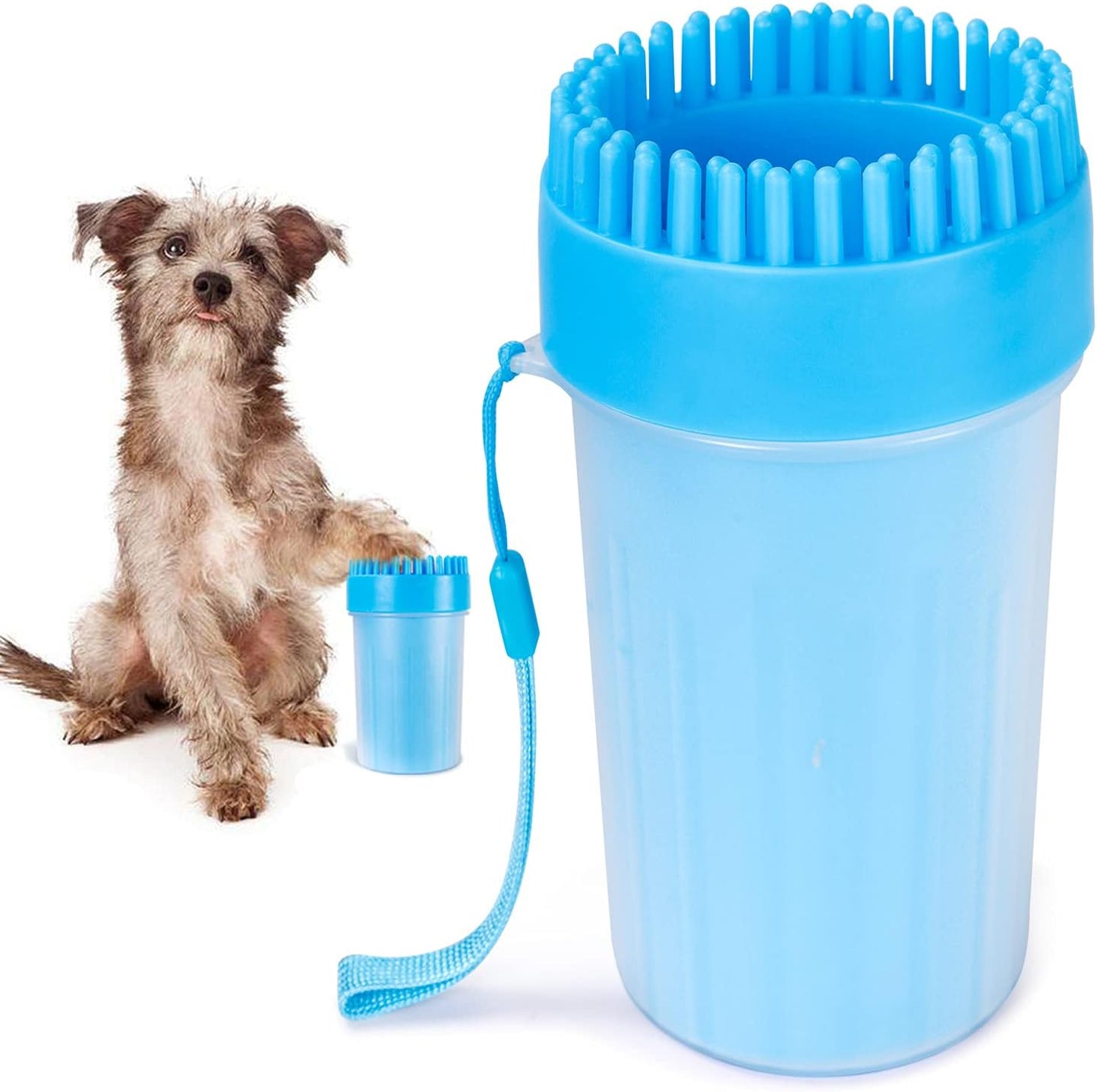Portable Dog Paw Cleaner Upgrade Dog Paw Washer Cup Paw Cleaner for Cats and Small/Medium Dogs (Medium,Blue)