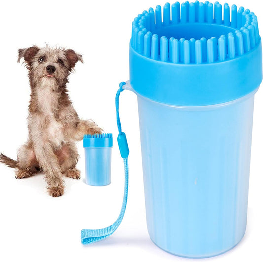 Portable Dog Paw Cleaner Upgrade Dog Paw Washer Cup Paw Cleaner for Cats and Small/Medium Dogs (Medium,Blue)