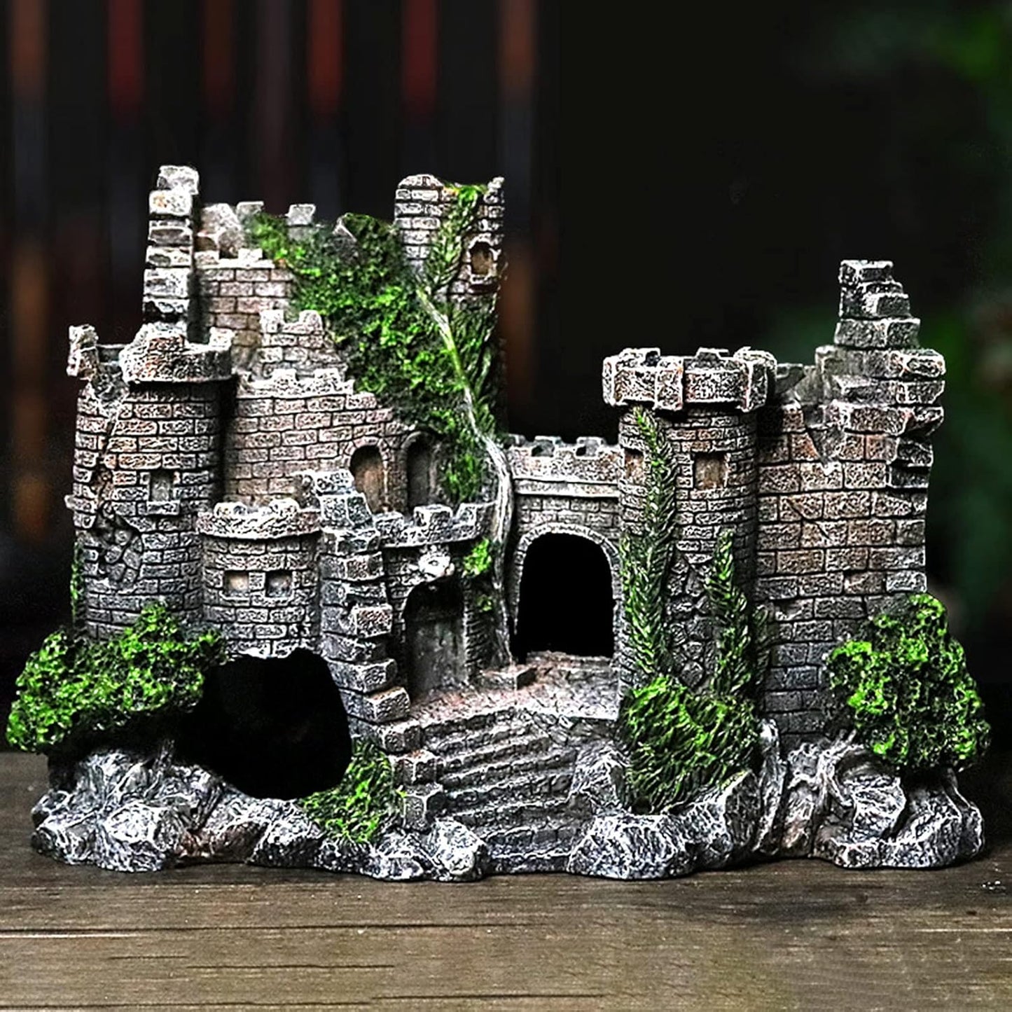 Aquarium Ornaments Resin Castle Decorations Submarine Fish Tank Supplies Accessories Eco-Friendly Fish Tank Creativity Aquarium Ornament Betta Fish Hide Cave