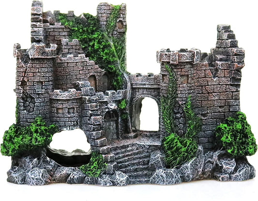 Aquarium Ornaments Resin Castle Decorations Submarine Fish Tank Supplies Accessories Eco-Friendly Fish Tank Creativity Aquarium Ornament Betta Fish Hide Cave