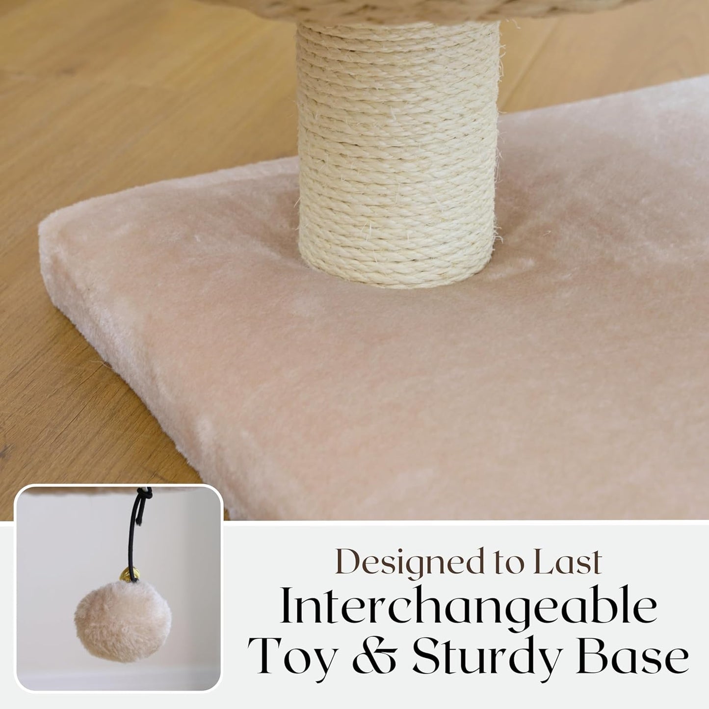 Paper Rope Natural Bowl Shaped with Perch Cat Tree