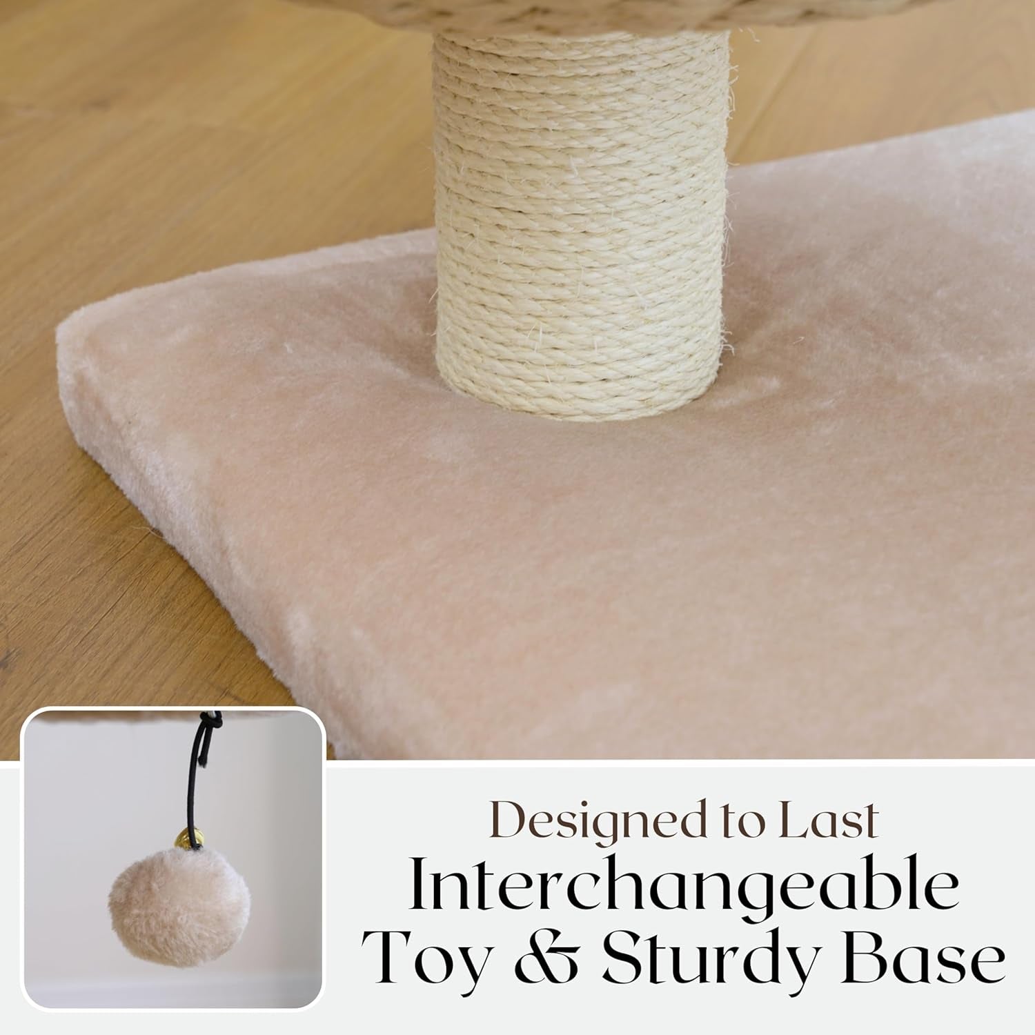 Paper Rope Natural Bowl Shaped with Perch Cat Tree