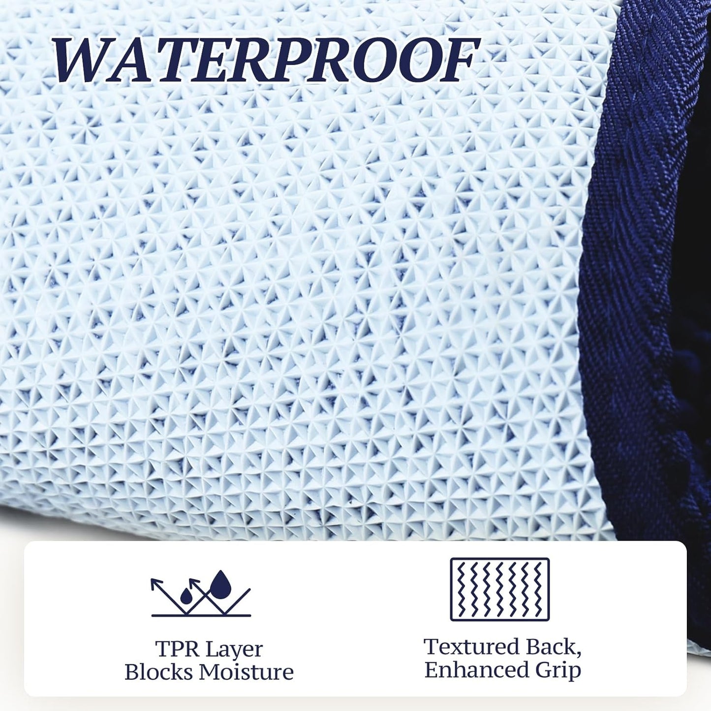 Dog Door Mat Absorpmax Dog Rug for Muddy Paw, Mat for Muddy Paw Door Indoor Floor Entryway, Waterproof Washable & Water Absorbent Dirt Trapper, 31" × 20", Navy Blue